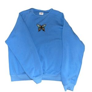 Cotton On blue butterfly crewneck